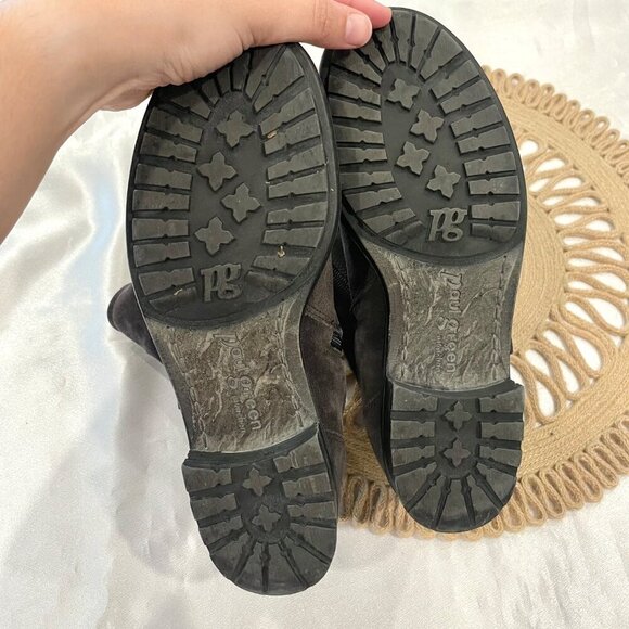 Paul Green Women's Adison Boot Biker Moto Distress Brown Suede Size UK 4 - Picture 3 of 7